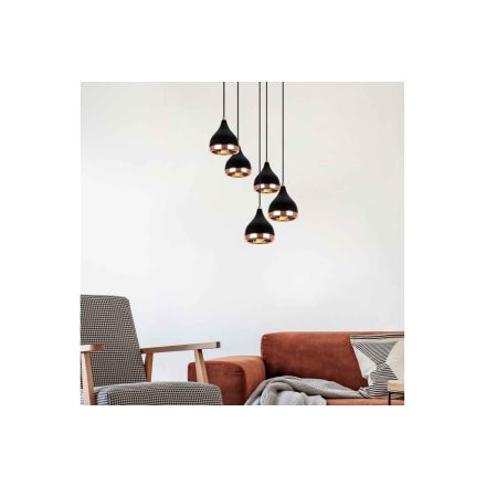 Design csillár Salwah 43 cm fekete