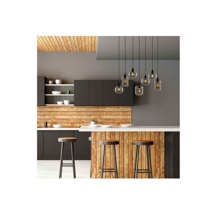 Design csillár Walden 85 cm füstös