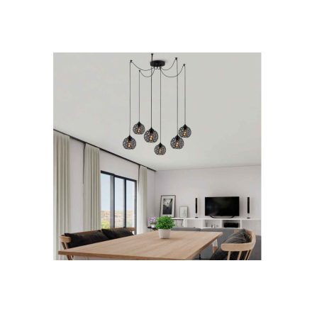 Design csillár Felicity 137 cm fekete