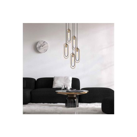 Design csillár Uyen II 48 cm fekete / arany