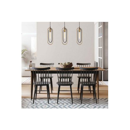 Design csillár Uyen 64 cm fekete / arany