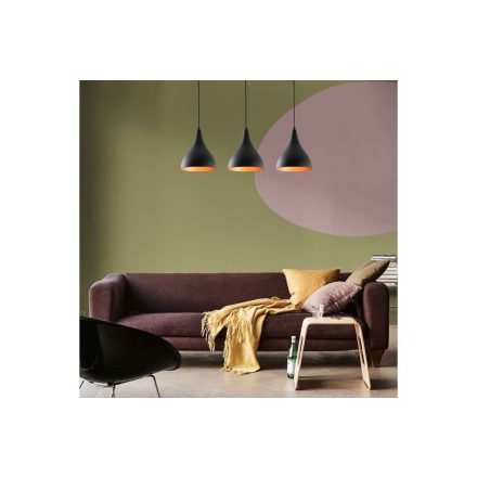 Design csillár Xylia 72 cm fekete