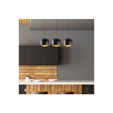 Design csillár Xylia II 74 cm fekete