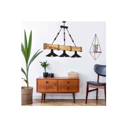 Design csillár Gayora 70 cm fekete dió