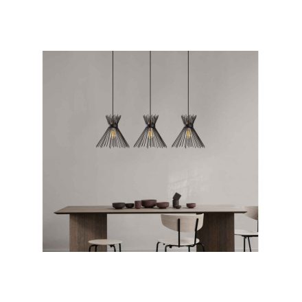 Design csillár Eleora 104 cm fekete