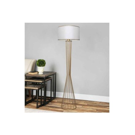 Design állólámpa Fellini 155 cm fehér / arany
