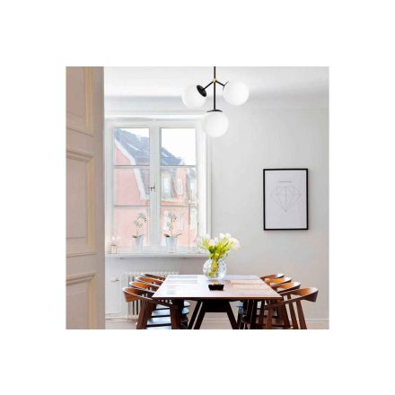 Design csillár Faustyna 43 cm fekete