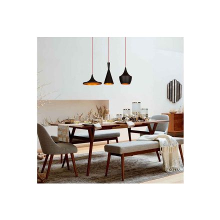 Design csillár Lalita 80 cm fekete / arany
