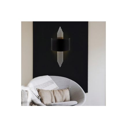 Design fali lámpa Daishiro fekete / ezüst