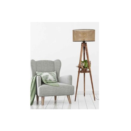 Design állólámpa Tabitha 153 cm barna