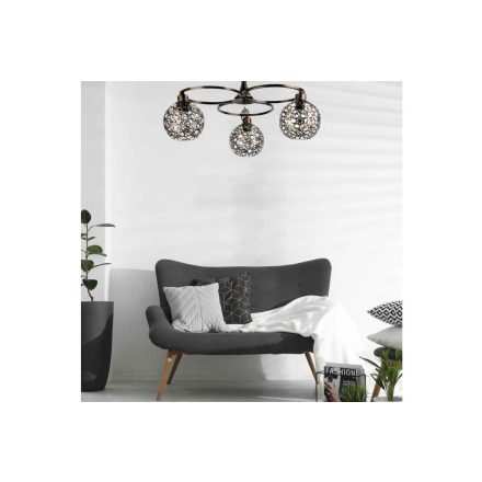 Design csillár Pandeia 55 cm fekete