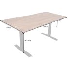 Állítható magasságú íróasztal Massive 140 cm akác