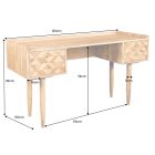 Design íróasztal Halia Honey 132 cm akác