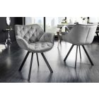 Design forgószék Kiara szürke bársony