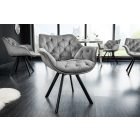 Design forgószék Kiara szürke bársony