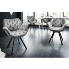 Design forgószék Kiara szürke bársony