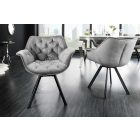 Design forgószék Kiara szürke bársony