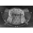 Design forgószék Kiara szürke bársony