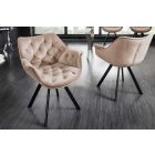 Design forgószék Kiara pezsgő bársony