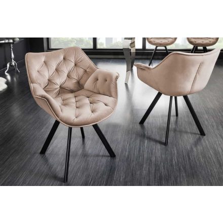 Design forgószék Kiara pezsgő bársony