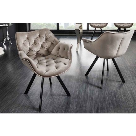 Design forgószék Kiara pezsgő bársony