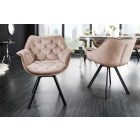 Design forgószék Kiara pezsgő bársony