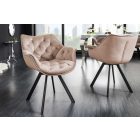 Design forgószék Kiara pezsgő bársony