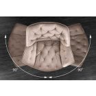 Design forgószék Kiara pezsgő bársony