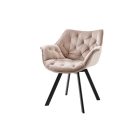 Design forgószék Kiara pezsgő bársony