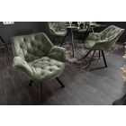 Design forgószék Kiara sötétzöld bársony