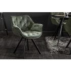 Design forgószék Kiara sötétzöld bársony