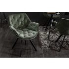 Design forgószék Kiara sötétzöld bársony