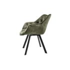 Design forgószék Kiara sötétzöld bársony