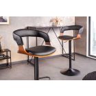 Design forgó bárszék Uriela dió / fekete