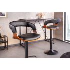 Design forgó bárszék Uriela dió / fekete