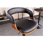 Design forgó bárszék Uriela dió / fekete