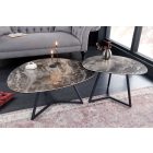 Kerámia dohányzóasztal Paquita 90 cm taupe márvány