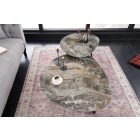 Kerámia dohányzóasztal Paquita 90 cm taupe márvány