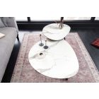 Kerámia dohányzóasztal Paquita 70 cm fehér márvány