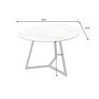 Kerámia dohányzóasztal Paquita 70 cm fehér márvány