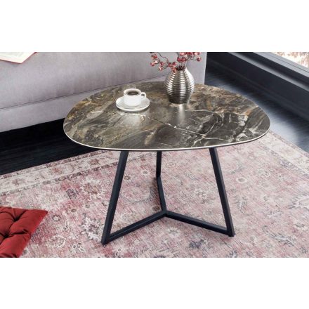 Kerámia dohányzóasztal Paquita 70 cm taupe márvány