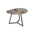 Kerámia dohányzóasztal Paquita 70 cm taupe márvány