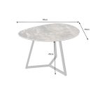 Kerámia dohányzóasztal Paquita 70 cm taupe márvány