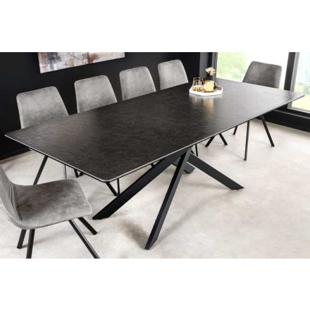 Meghosszabbítható étkezőasztal Halia 160-200 cm márvány antracit