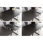 Meghosszabbítható étkezőasztal Halia 160-200 cm márvány antracit