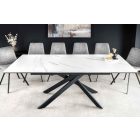 Meghosszabbítható étkezőasztal Halia 160-200 cm fehér márvány