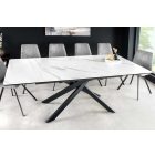 Meghosszabbítható étkezőasztal Halia 160-200 cm fehér márvány