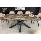 Meghosszabbítható étkezőasztal Paquita 180-220-260 cm taupe márvány