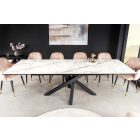 Meghosszabbítható étkezőasztal Paquita 180-220-260 cm fehér márvány