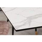Meghosszabbítható étkezőasztal Paquita 180-220-260 cm fehér márvány